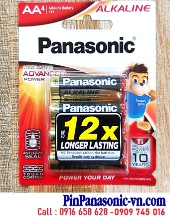 Panasonic LR6DT/4B; Pin AA 1.5v Alkaline Panasonic LR6DT/4B (Xuất xứ Thái Lan_Vỉ 4viên)